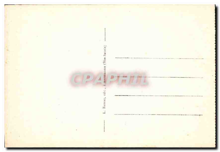 Les Gorges du Fier — Le Point Culminant — L. Fauvaz, édit., Annemasse (Haute-Savoie) — Verso