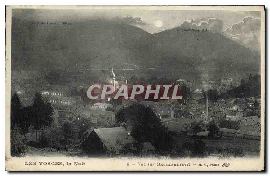 CPA Les Vosges la Nuit vue sur Remiremont 