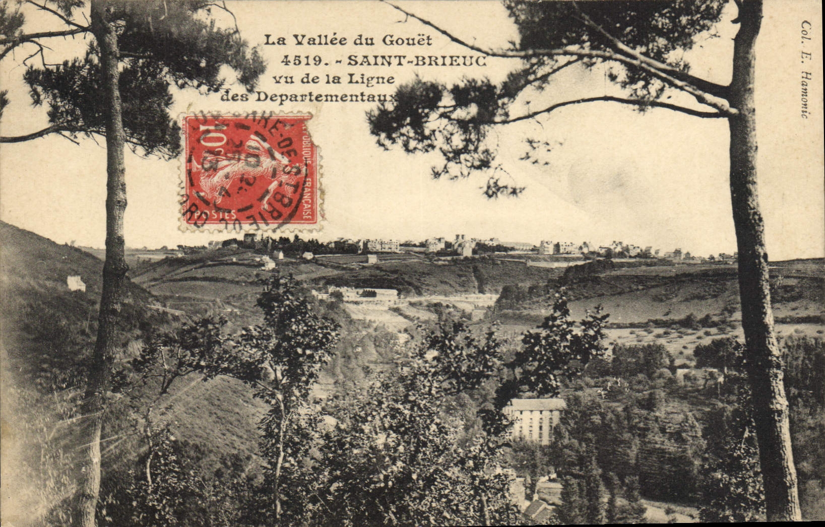 La Vallée du Gouët — Saint-Brieuc vu de la Ligne des Départementaux — Col. E. Hamonie