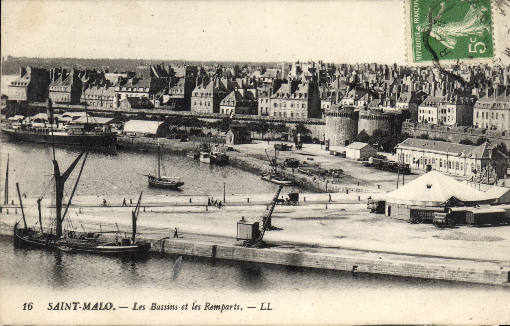 Saint-Malo — Les Bassins et les Remparts — LL. n°16