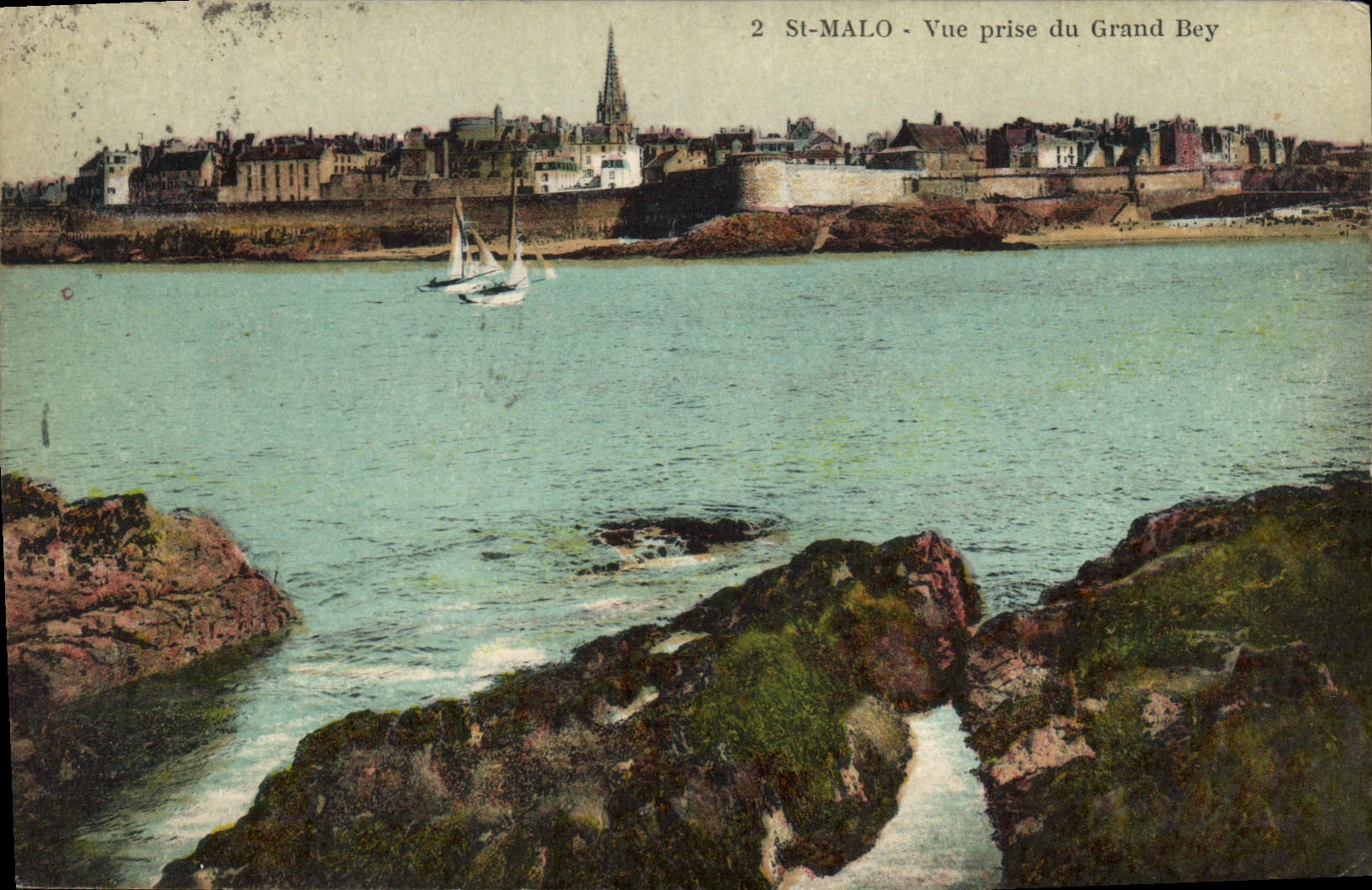 St-Malo - Vue prise du Grand Bey — Édition Au Rivet, tabac, St-Malo, n°2