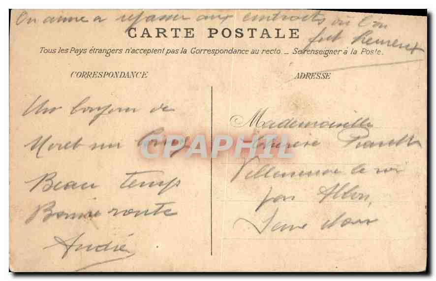 CPA Moret sur Loing Vieille Maison  — Verso