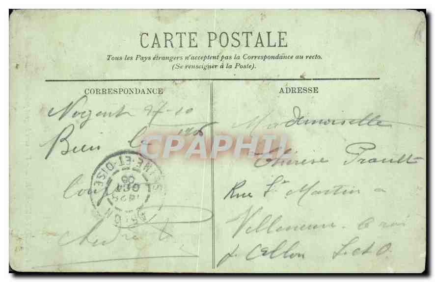 CPA Nogent sur Marne vue vers Nogent de l'Ile de Beaute — Achterkant