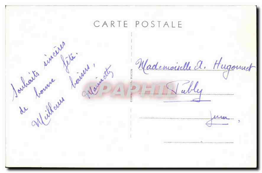 CPA Bonne Fete Fleurs — Verso