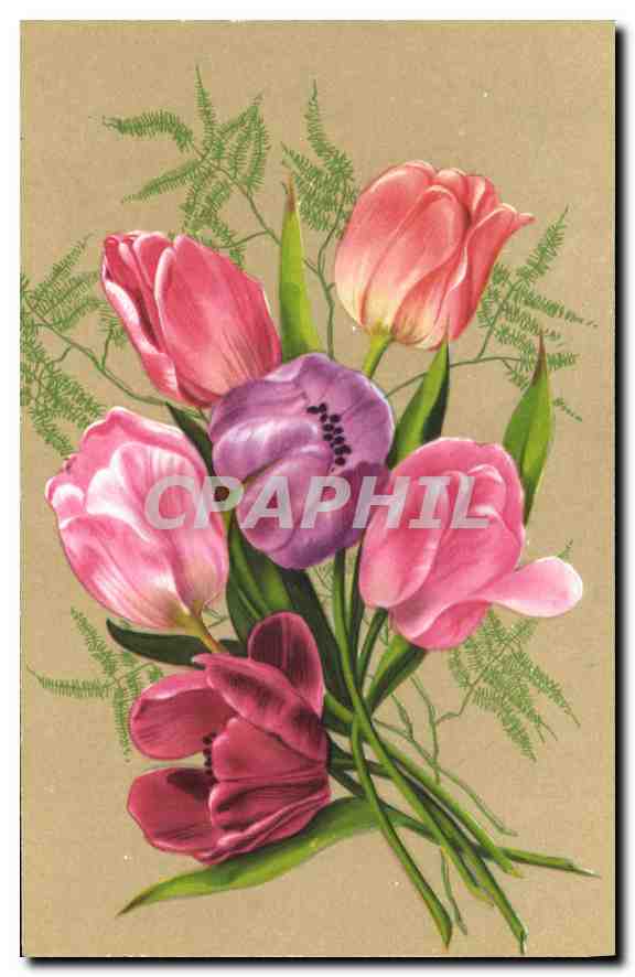 CPA Fantaisie Fleurs