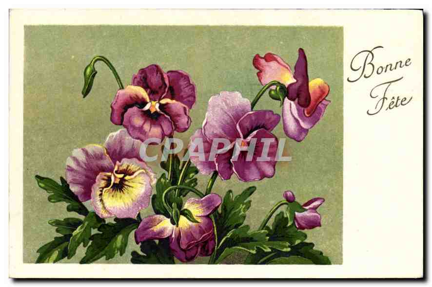 CPA Bonne Fete Fleurs