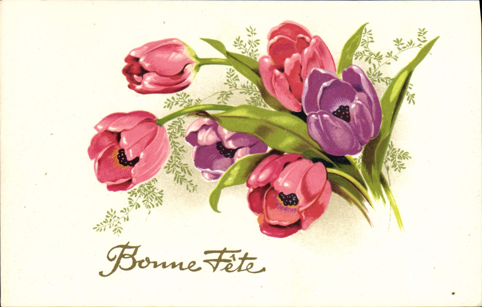 CPA Bonne Fete Fleurs