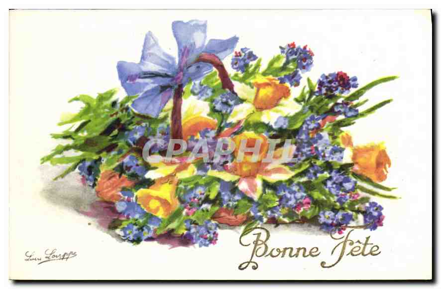 CPA Bonne Fete Fleurs