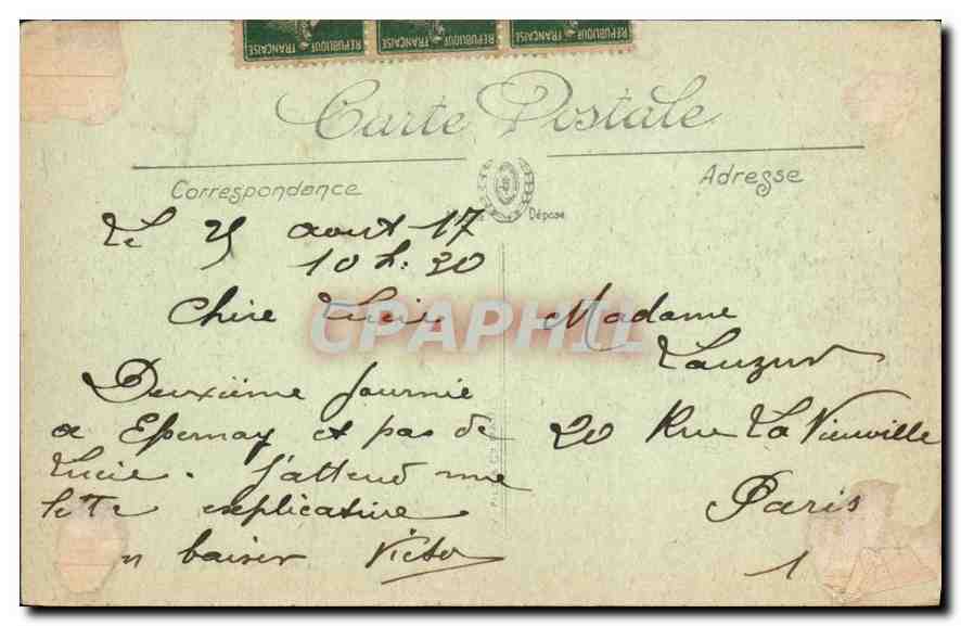 CPA Epernay Coteau de Mareuil sur Ay la Bouteille  — Rückseite