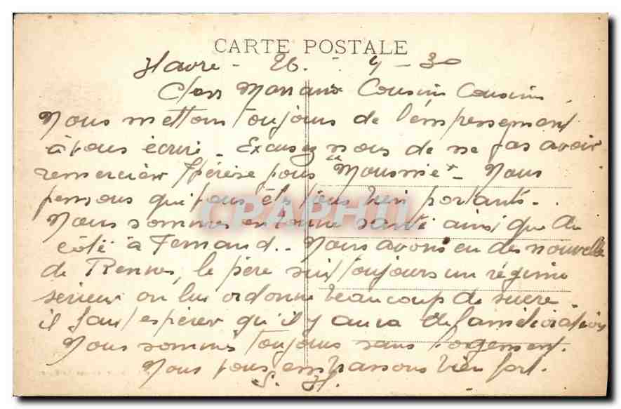 CPA Le Havre le Nouvel Avant Port Bateaux — Rückseite
