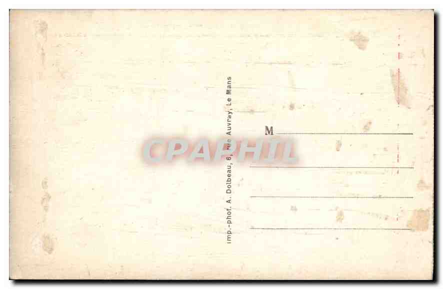 CPA Le Mans Place du Chateau l'Eveche  — Verso