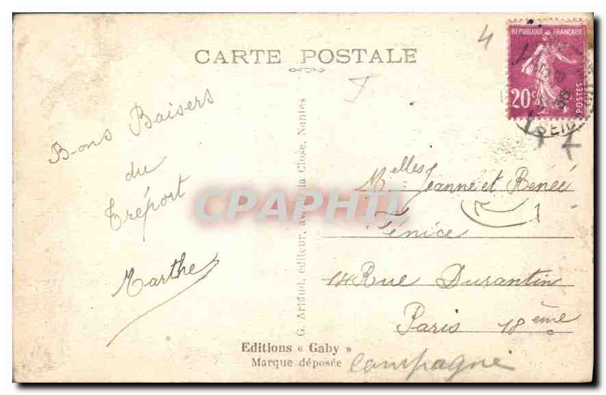 CPA Le Treport S Inf la Falaise  — Rückseite