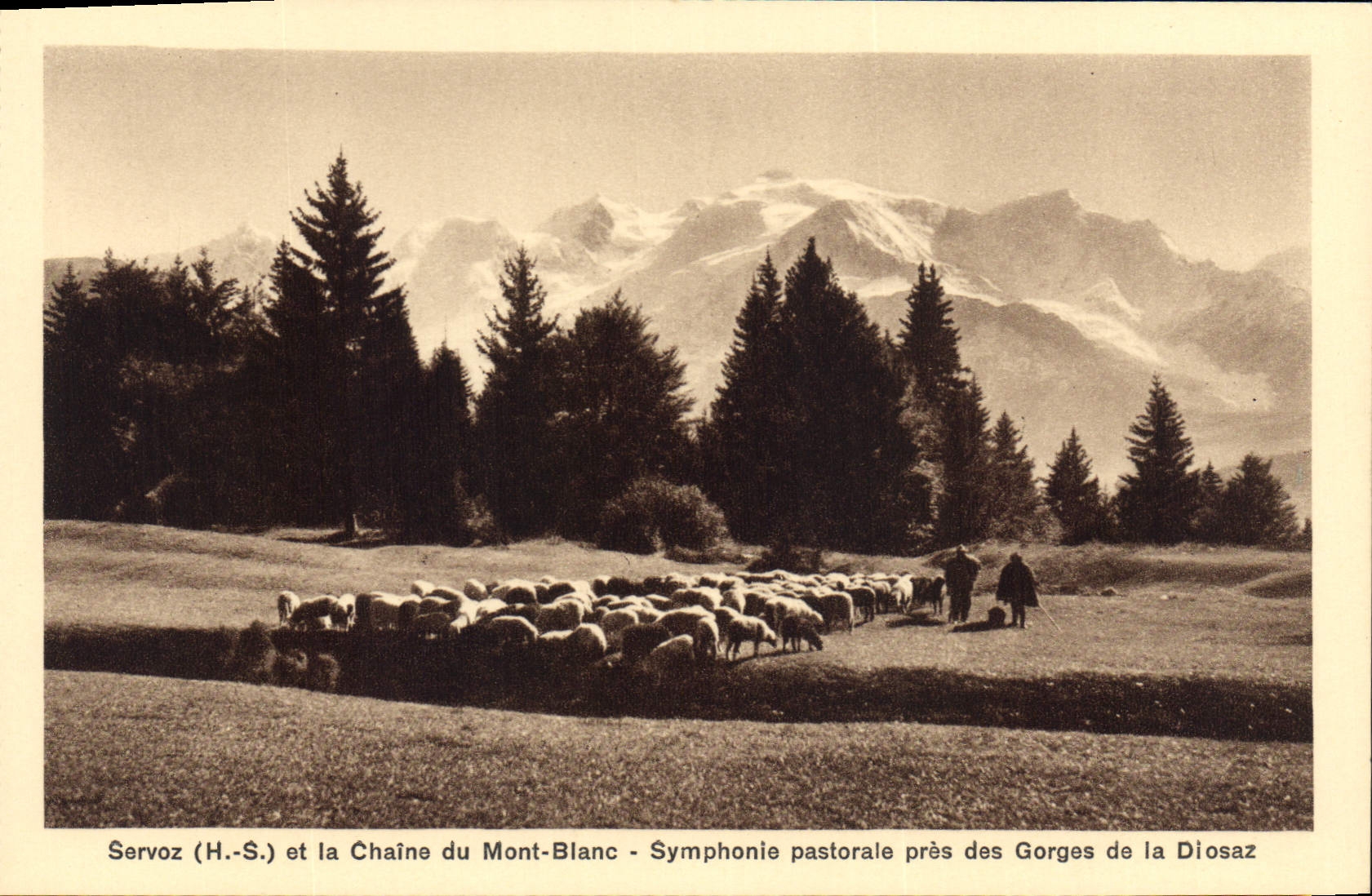 Servoz (H.-S.) et la Chaîne du Mont-Blanc - Symphonie pastorale près des Gorges de la Diosaz