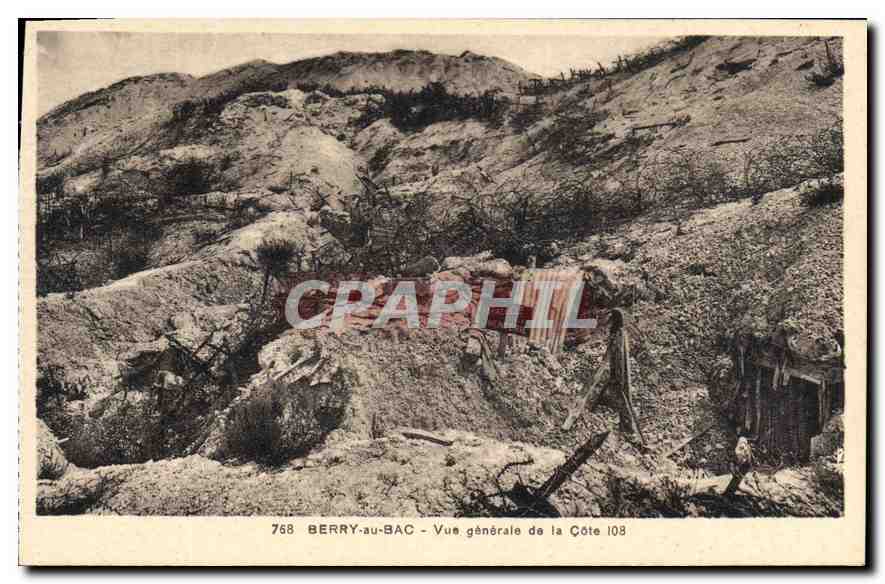 CPA Berry au Bac vue generale de la Cote 108 