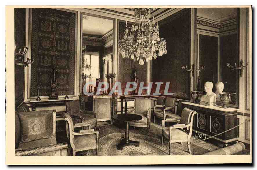 Tarjeta postal antigua Fontainebleau S y M el Palacio Salón de la Abdicación