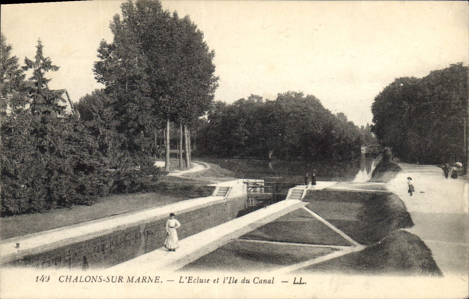 Chalons-sur-Marne — L'Ecluse et l'Île du Canal — LL. — N° 149