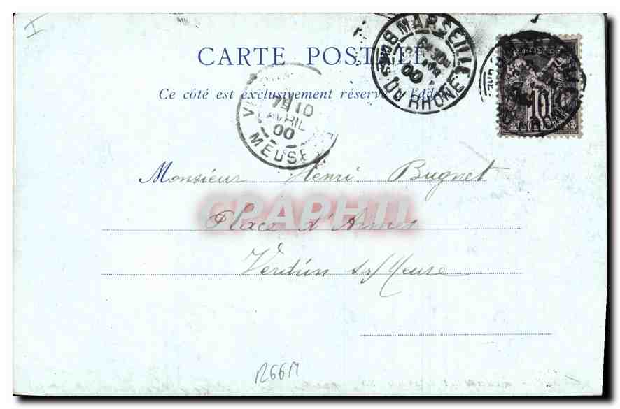 CPA Marseille Ascenseur de N D de la Garde  — Rückseite