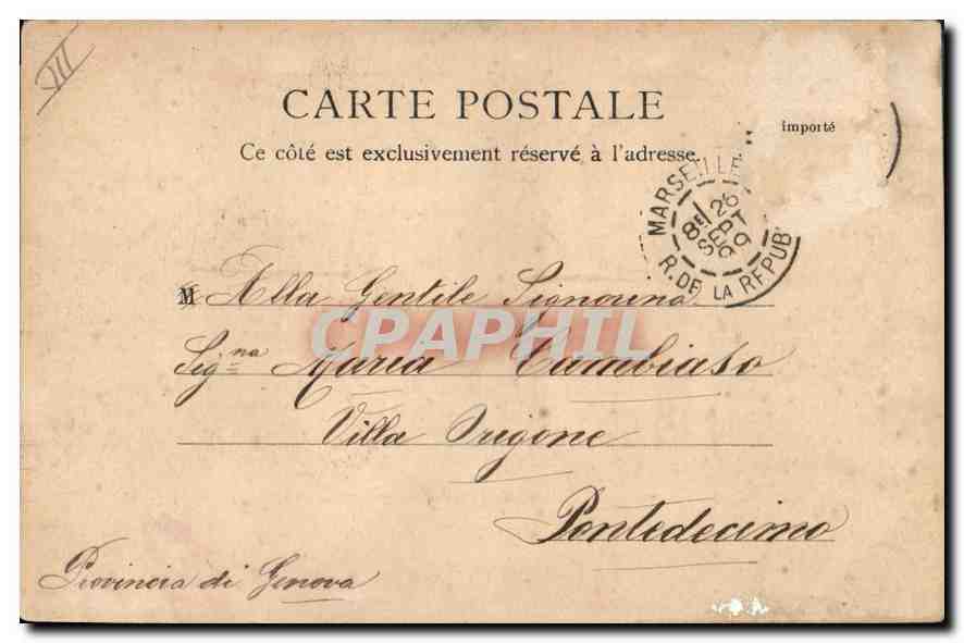 L'Ascenseur de Notre-Dame de la Garde — Marseille — éditeur R. & J. D. n° 10421 — Reverso