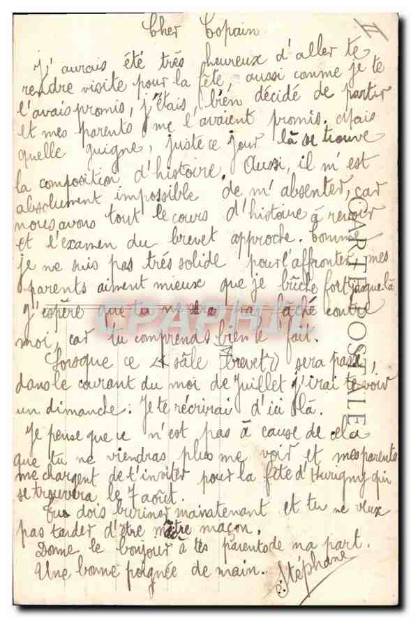 CPA Marseille Notre Dame de la Garde  — Rückseite