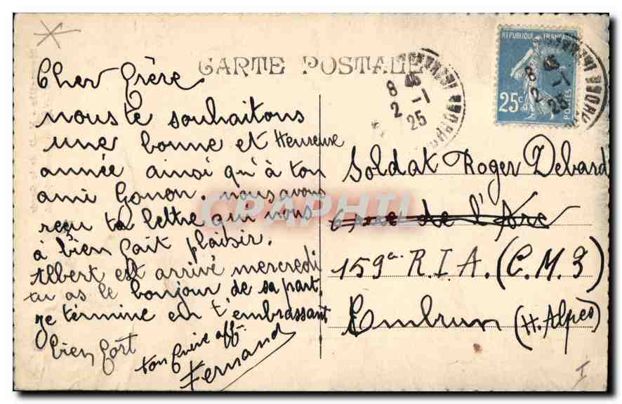 CPA Marseille N D de la Garde  — Rückseite