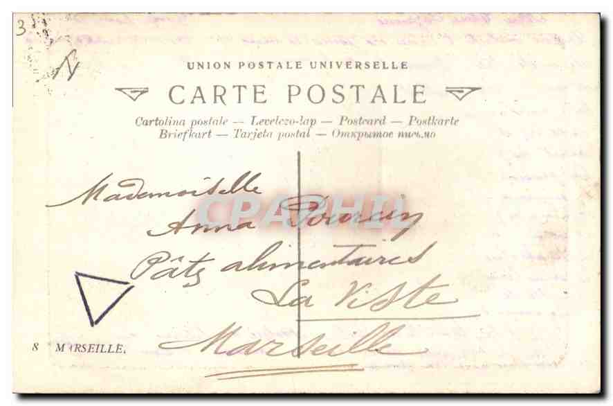 CPA Marseille Notre Dame de la Garde  — Rückseite