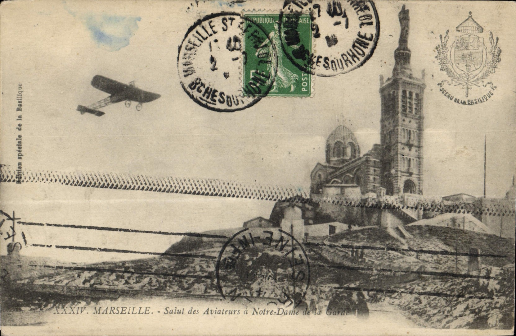 Marseille - Salut des Aviateurs à Notre-Dame de la Garde — Édition spéciale de la Basilique, n° XXXXIV