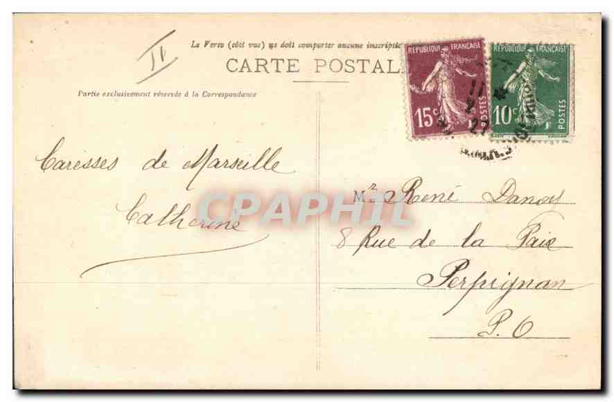 CPA La Vierge Doree Monument a l'Immaculee Conception 1857 restaure en 1922  — Verso
