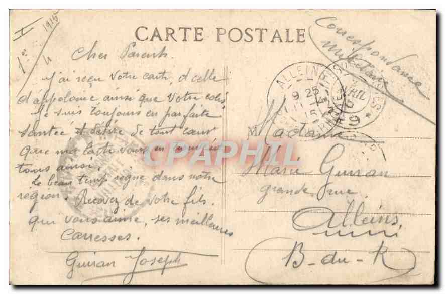 CPA Marseille Ascenseurs N D de la Garde  — Rückseite