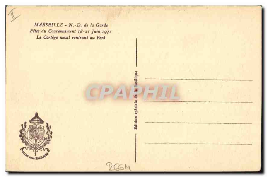 Fêtes du Couronnement - N.-D. de la Garde — Marseille — Édition spéciale de la Basilique — Reverso