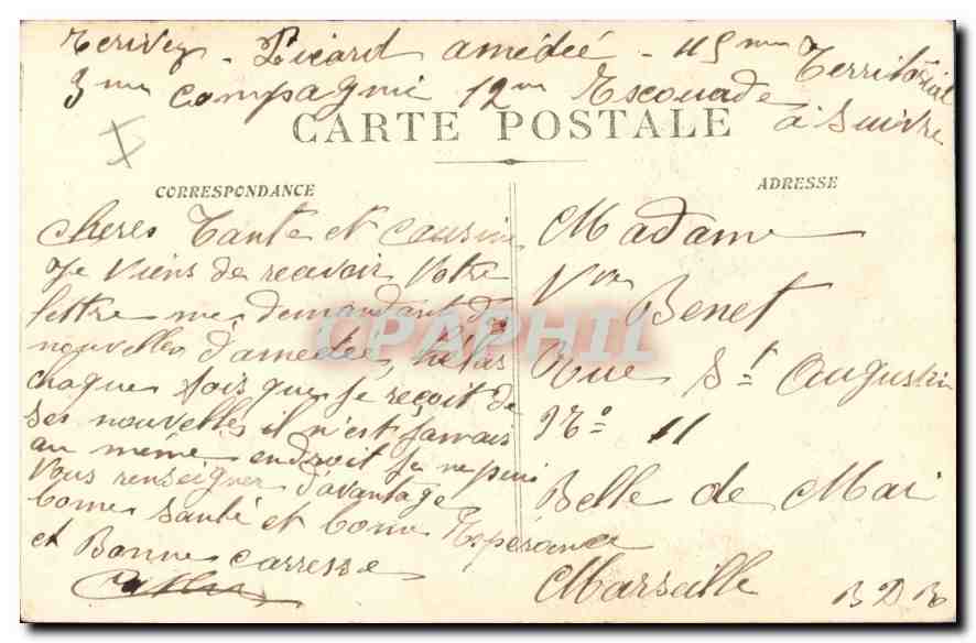 CPA Marseille N D de la Garde  — Rückseite