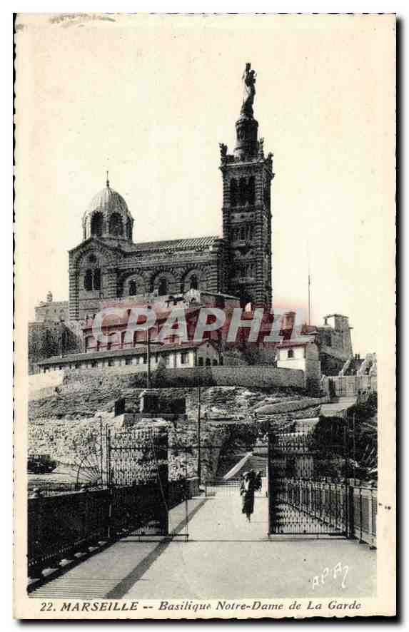 CPA Marseille Basilique Notre Dame de la Garde 