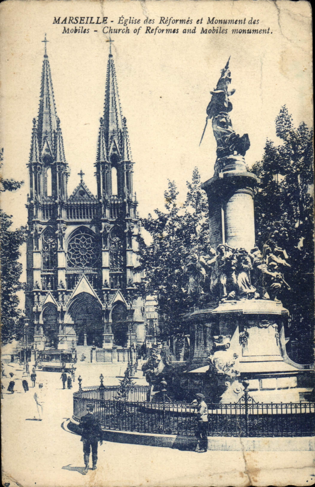 Marseille - Église des Réformés et Monument des Mobiles