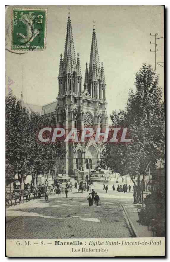 CPA Marseille Eglise Saint Vincent de Paul les Reformes 