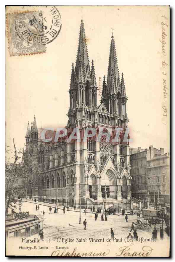 CPA Marseille L'Eglise Saint Vincent de Paul Les Reformes 