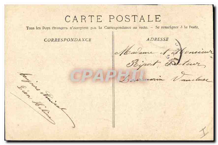 CPA Marseille Les Reformes et le Monument des Mobiles  — Rückseite