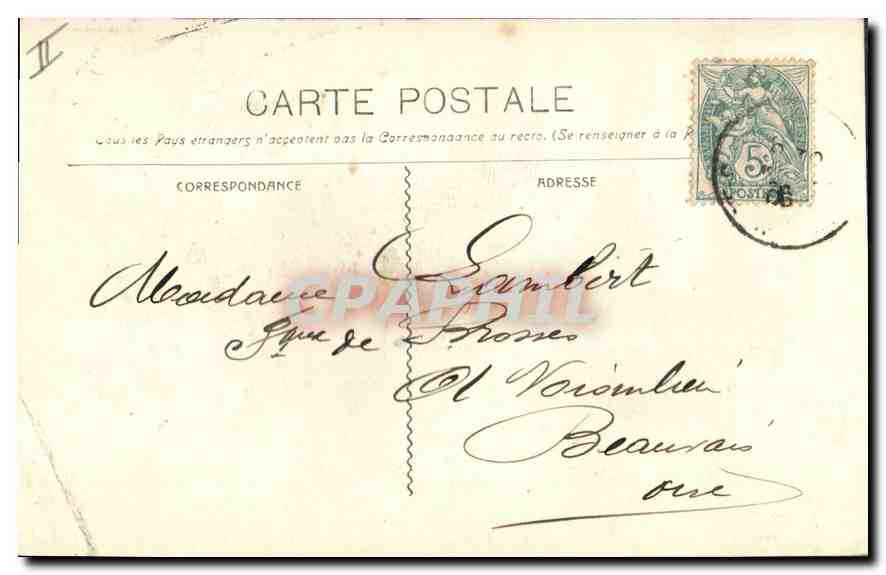 CPA Marseille L'Eglise Saint Vincent de Paul les Reformes  — Verso