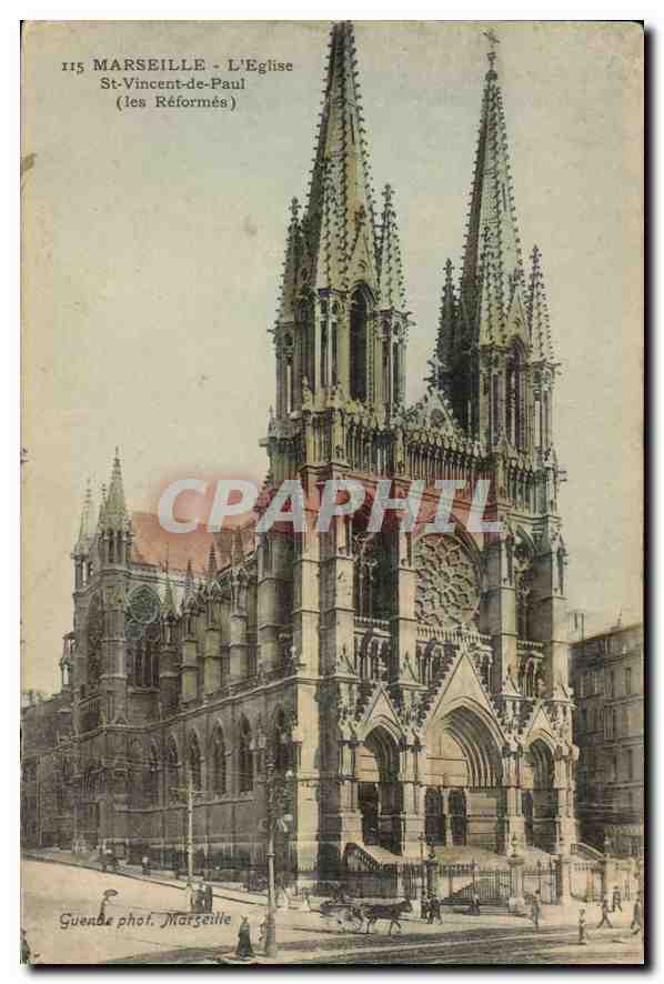 CPA Marseille L'Eglise St Vincent de Paul les Reformes 
