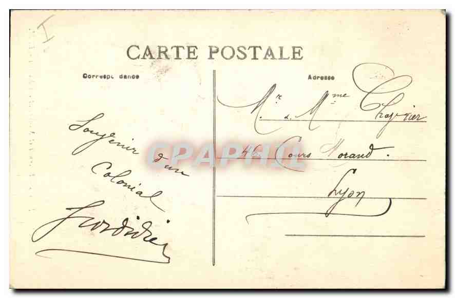 CPA Marseille Eglise des Reformes et Monument des Mobiles  — Rückseite