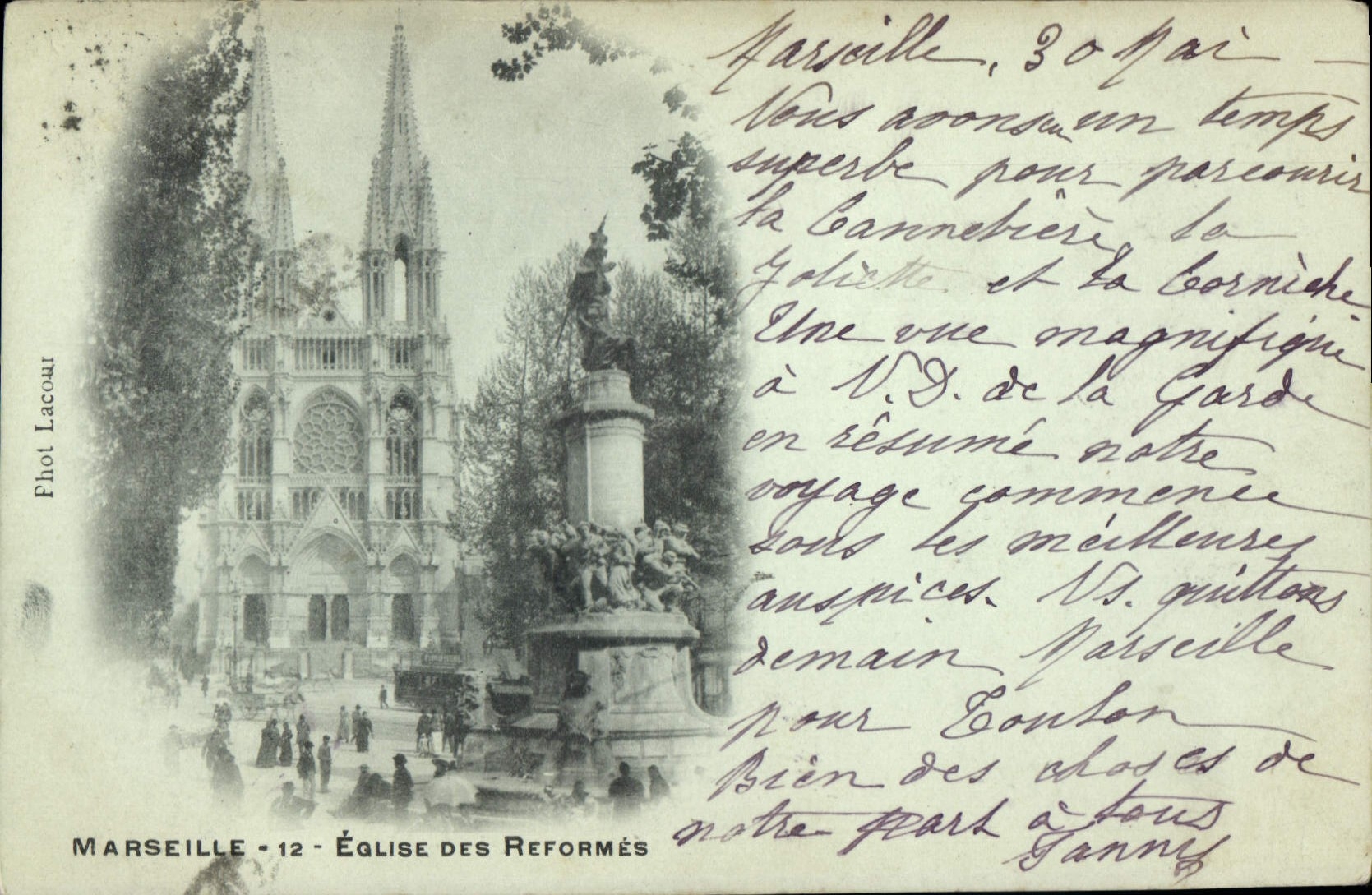 CPA Marseille Eglise des Reformes 
