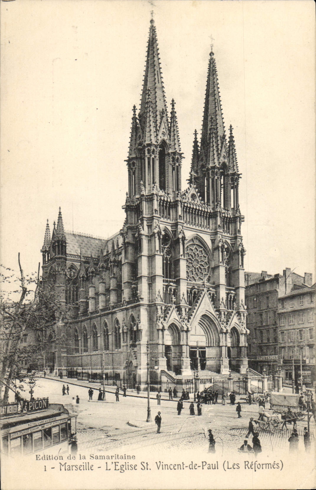 CPA Marseille L'Eglise St Vincent de Paul Les Reformes 