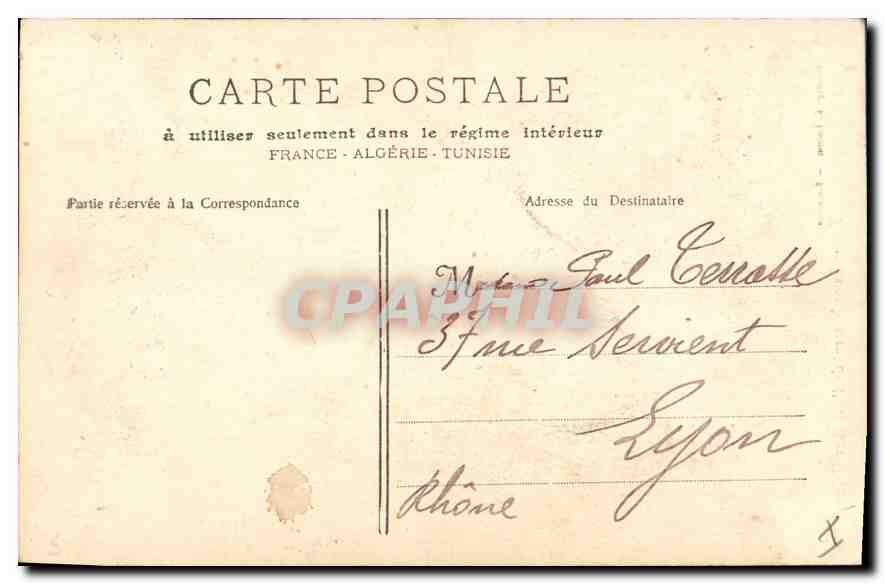 CPA Marseille L'Eglise Saint Vincent de Paul Les Reformes  — Verso