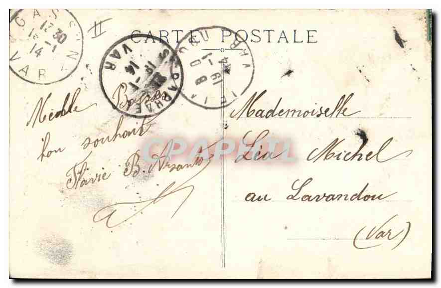 CPA Marseille Eglise St Vincent de Paul Les Reformes  — Verso