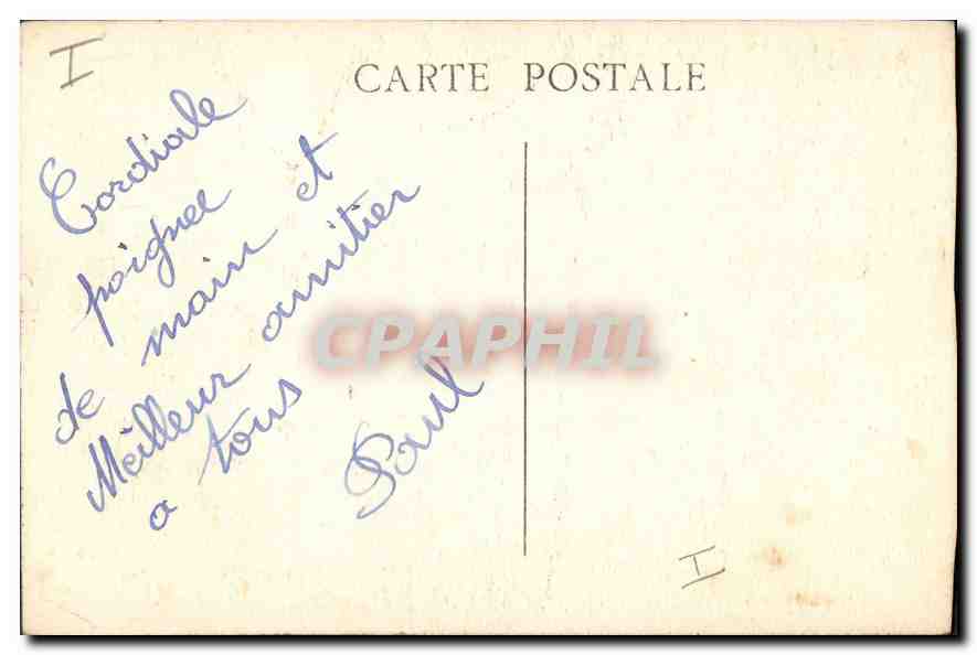 CPA Marseille Eglise des Reformes et Monument des Mobiles  — Verso