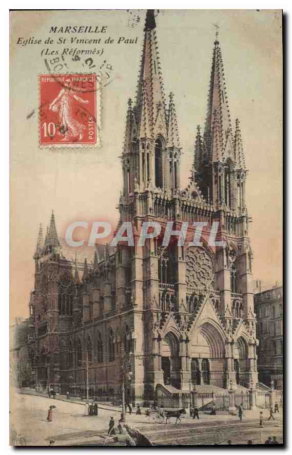 CPA Marseille Eglise de St Vincent de Paul les Reformes 