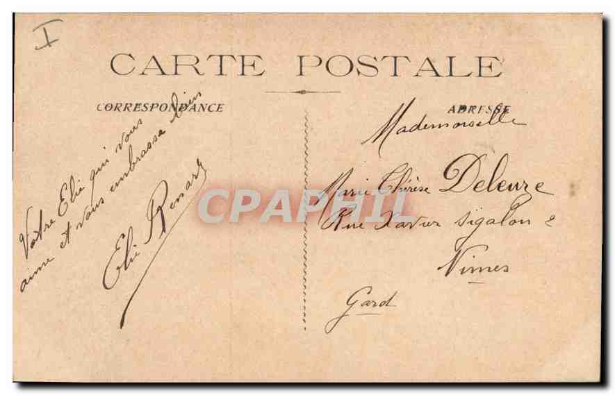 CPA Marseille Eglise de St Vincent de Paul les Reformes  — Verso
