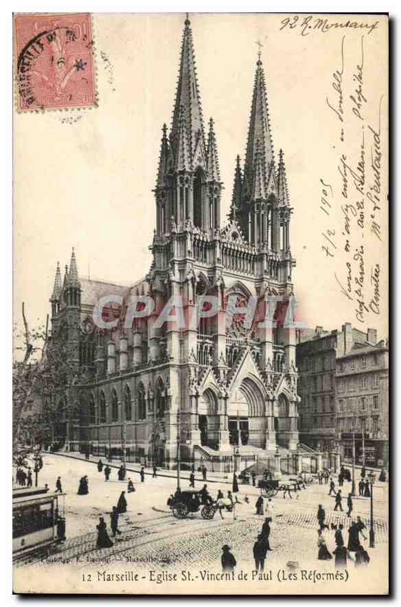 CPA Marseille Eglise St Vincent de Paul Les Reformes 