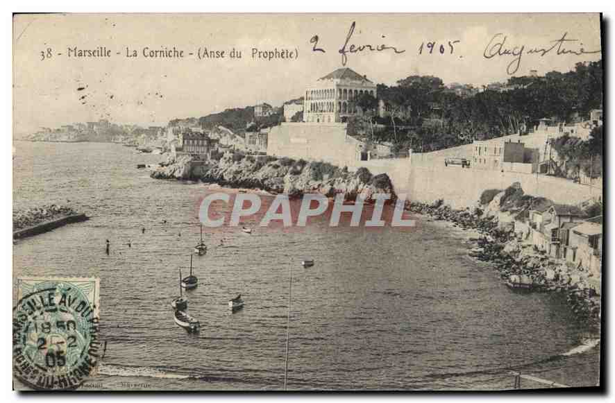 CPA Marseille La Corniche Anse du Prophete 