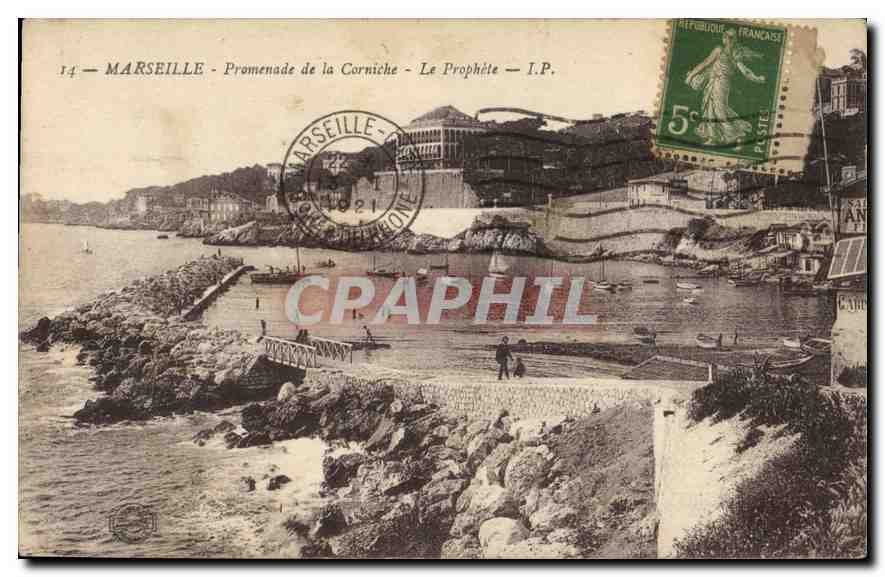 CPA Marseille Promenade de la Corniche Le Prophete 