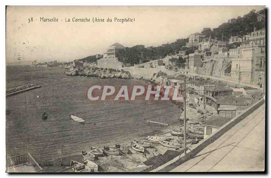 CPA Marseille La Corniche Anse du Prophete 