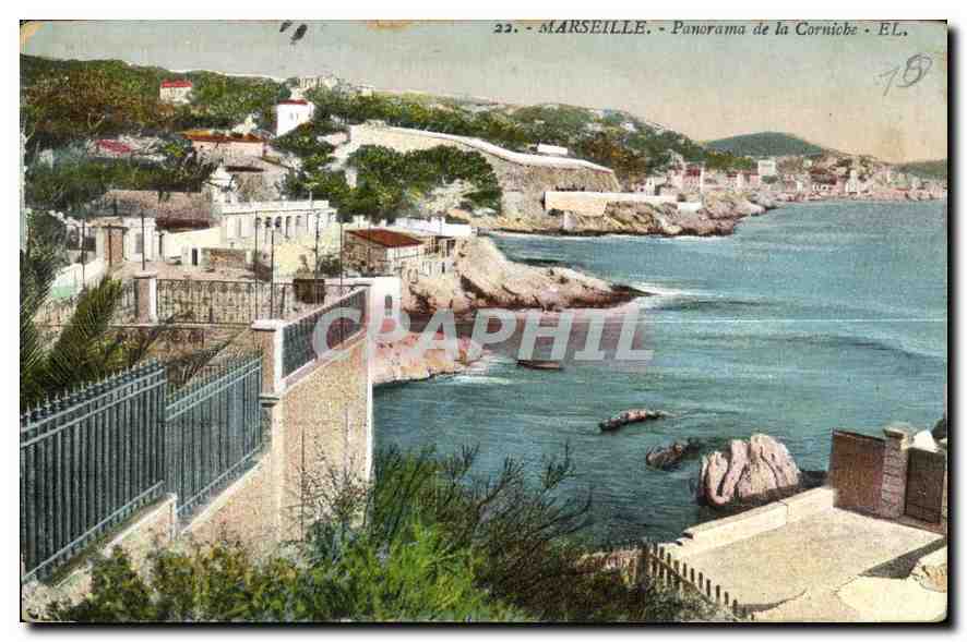 CPA Marseille Panorama de la Corniche 